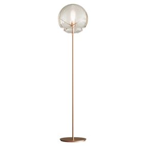 Artemide Vitruvio stojaca lampa, stmievač, mosadz, Obývacia izba / jedáleň, mosadz, ručne fúkané sklo, E27, 21W, K: 176.9cm