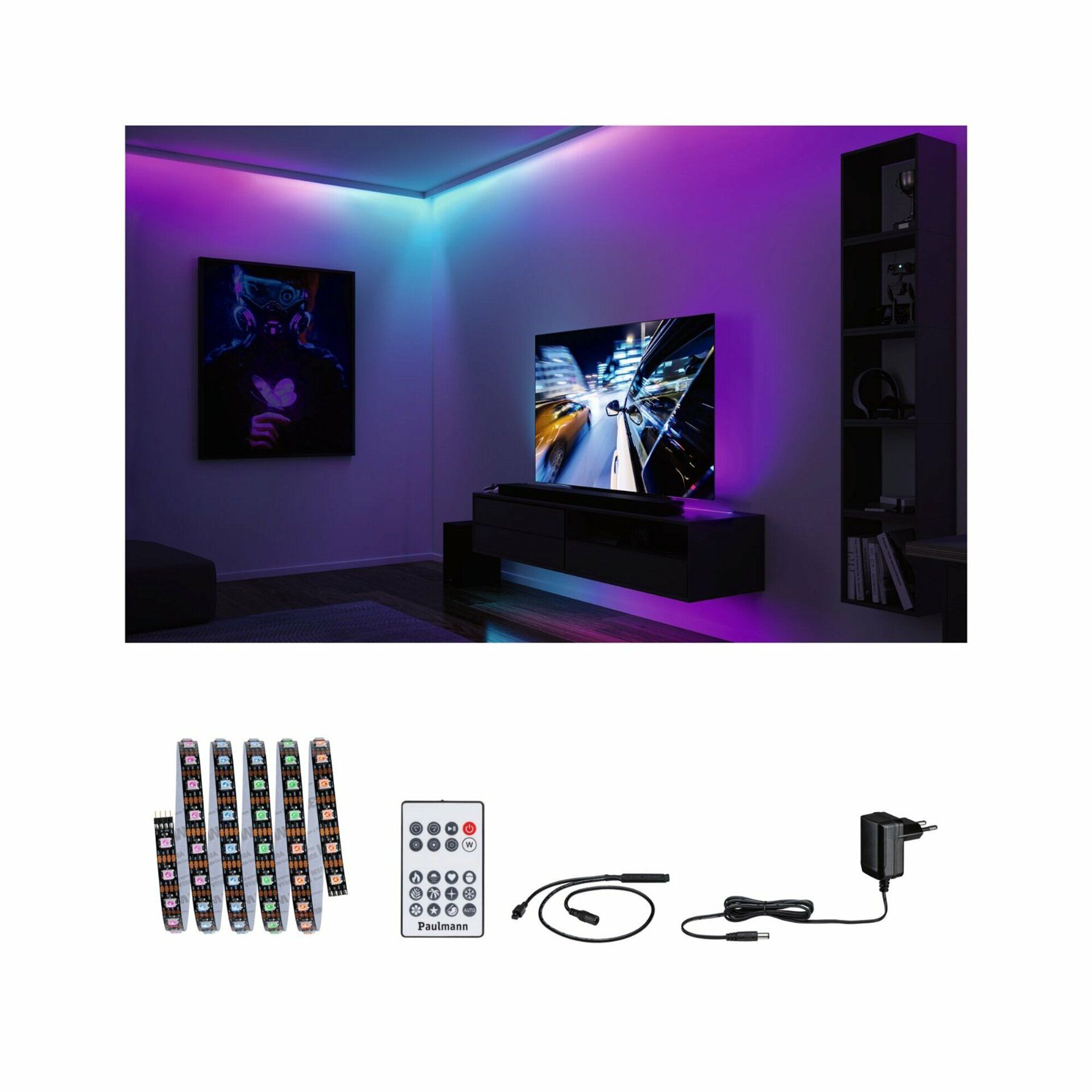 PAULMANN EntertainLED LED pásek Dynamic RGB 1,5m 3W 60LEDs/m RGB+ 5VA