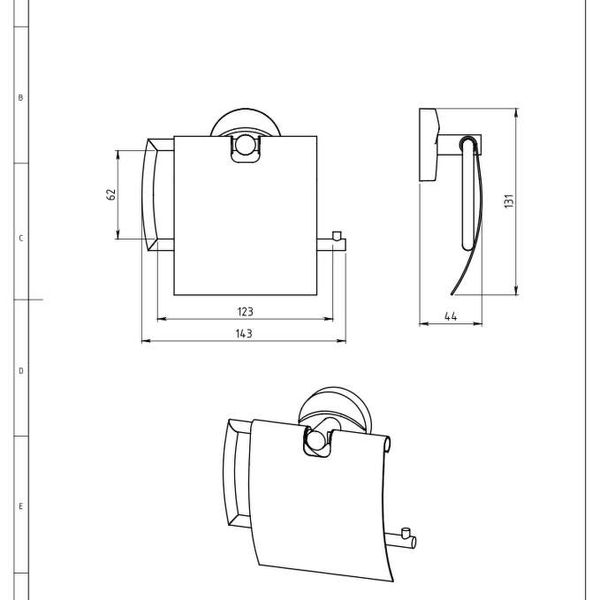 Novaservis - Záves toaletného papiera s krytom Metalia 11 chróm 0138,0