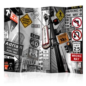 Artgeist Paraván - New York Signs II [Room Dividers]