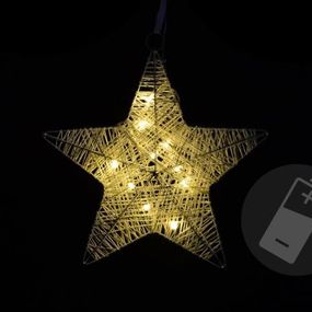 Vianočná dekorácia - hviezda, 25 cm, 10 LED diód