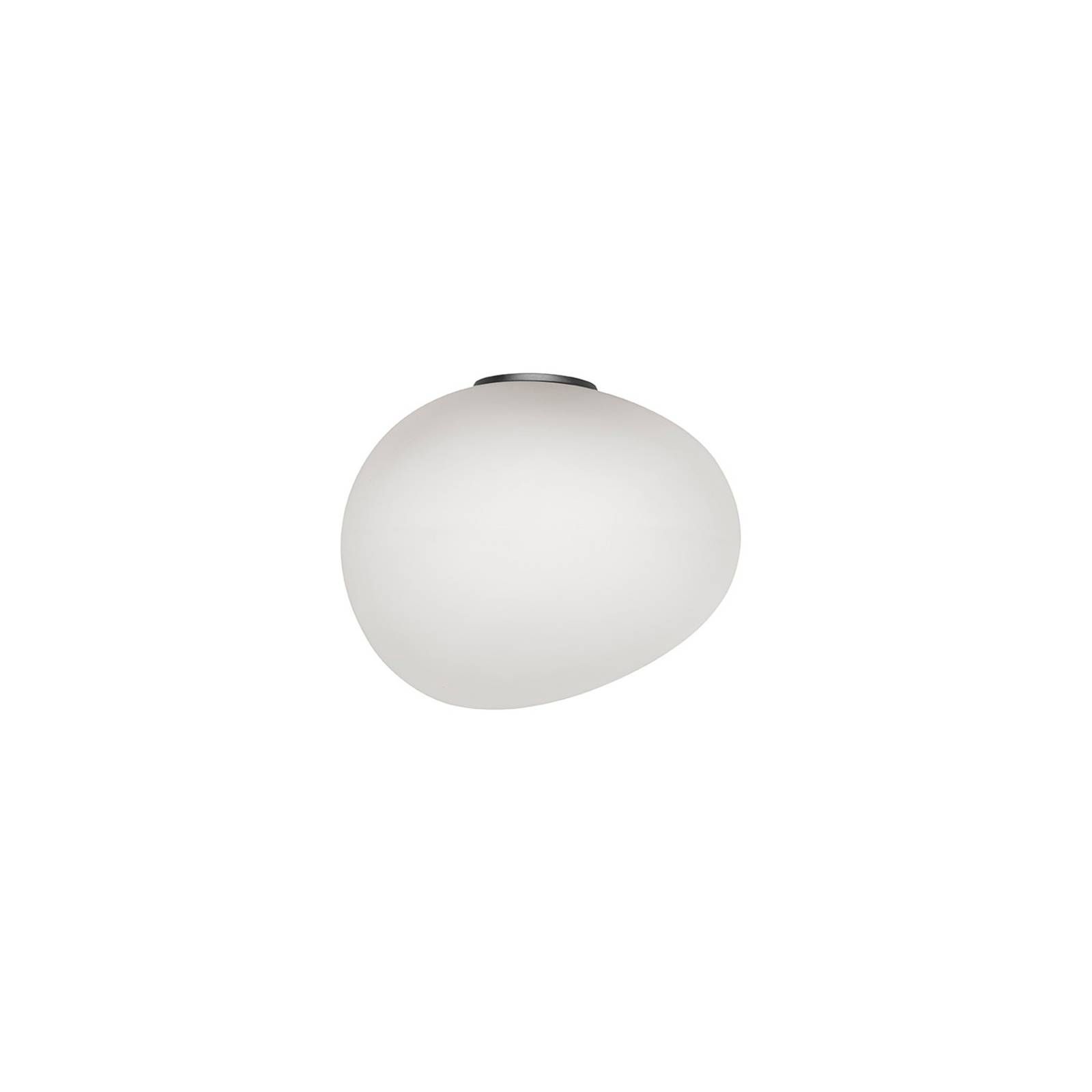 Foscarini Gregg media semi 2 nástenná lampa grafit, Obývacia izba / jedáleň, ručne fúkané sklo, kov, E27, 30W, L: 31 cm, K: 25cm