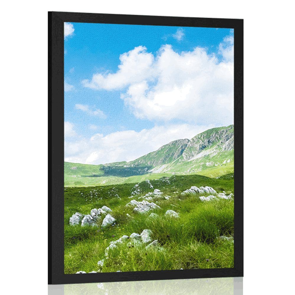 Plagát údolie v Čiernej Hore - 40x60 black