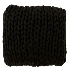 Pletený čierny vankúš Tricot black - 40 * 40 cm