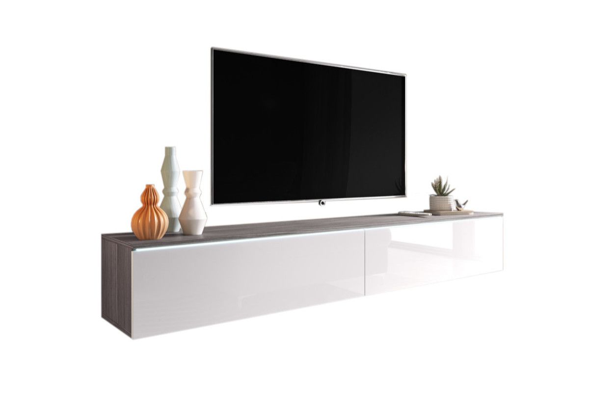 Expedo TV stolík MENDES D 180, 180x30x32, bodega/biela lesk