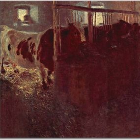 Gustav Klimt - Cows in the barn Obraz zs16757