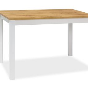 BONO jedálenský stôl 100x60 cm, dub Wotan / biela matná