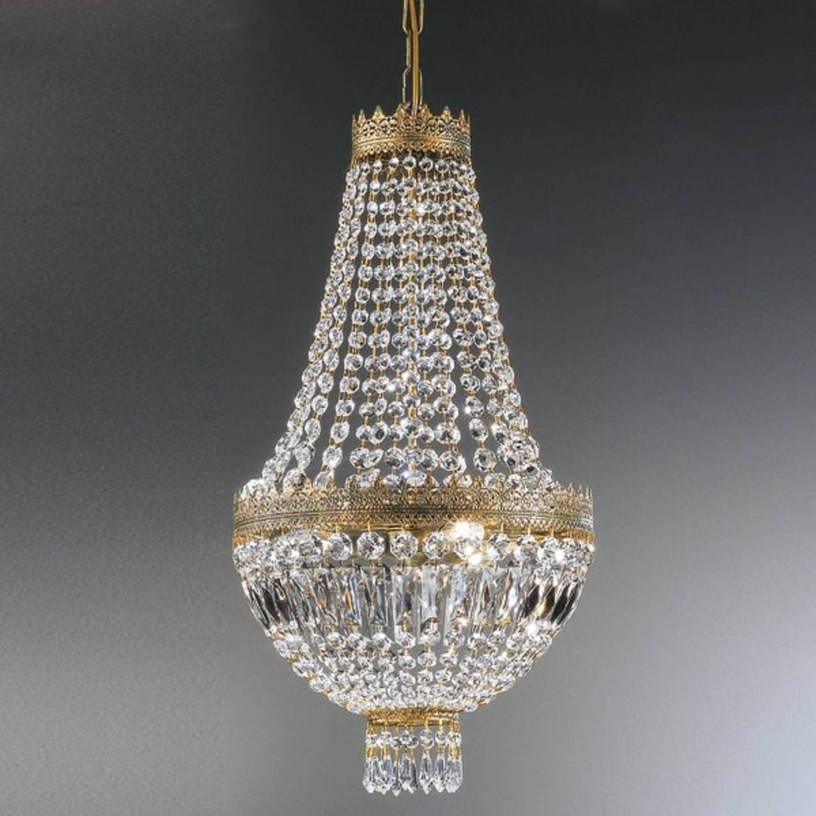 Kögl Krištáľová závesná lampa CUPOLA, Obývacia izba / jedáleň, kov, sklenený krištáľ, 40W, K: 75cm