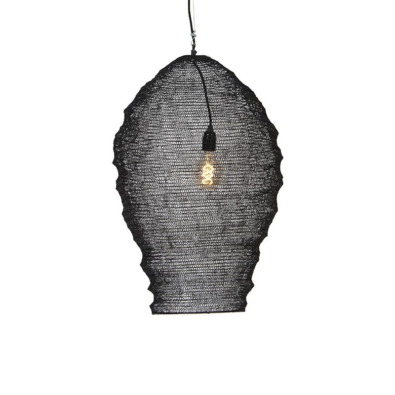 Orientálna závesná lampa čierna 70 cm - Nidum