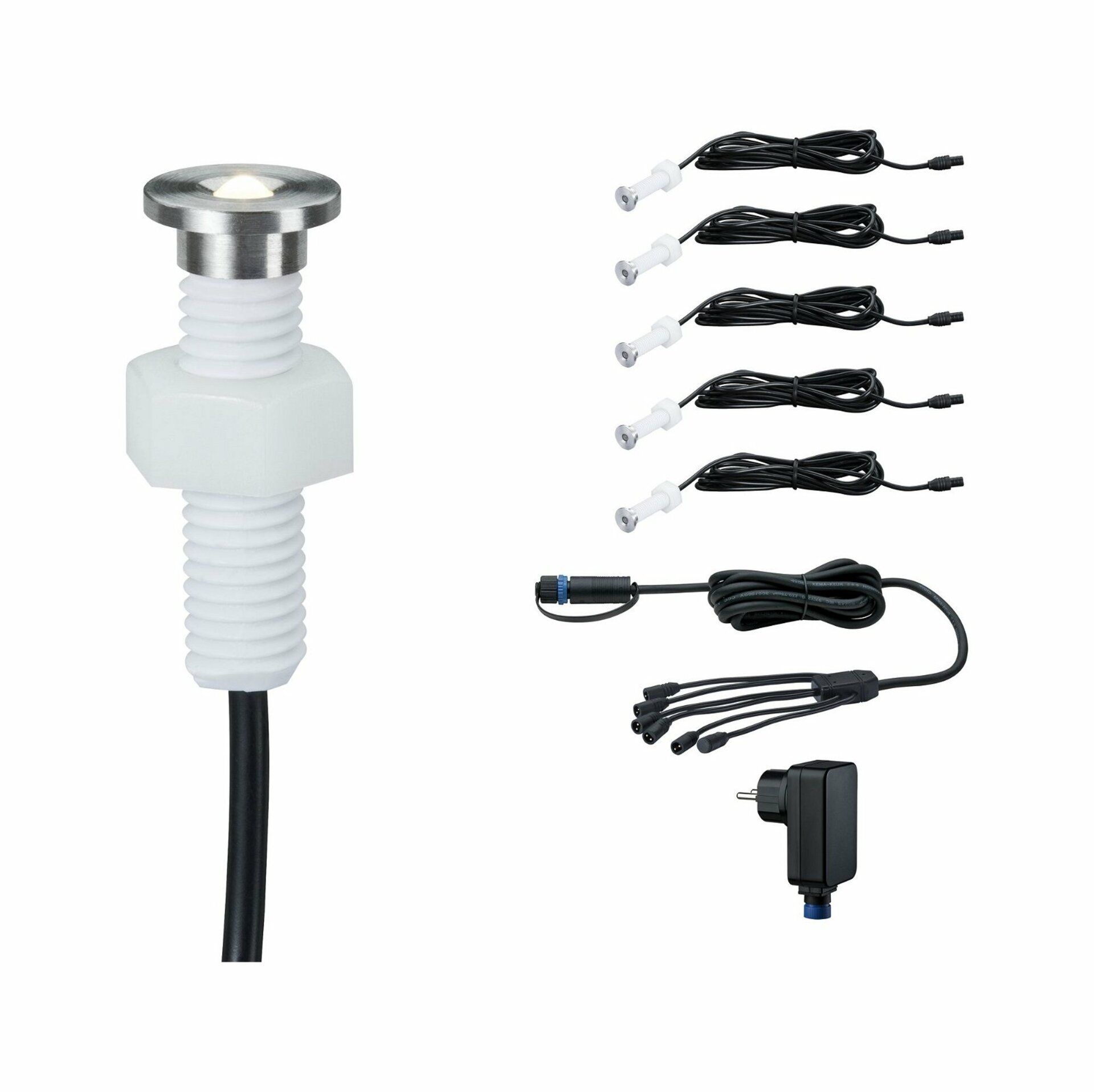 Paulmann Plug&Shine základní sada vestavné svítidlo MicroPen II IP67 3000K 5x0,22W 936.95 P 93695