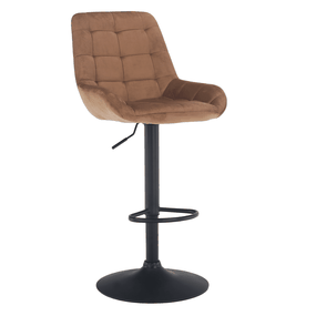 Kondela Barová stolička, hnedá Velvet látka, CHIRO NEW 73081