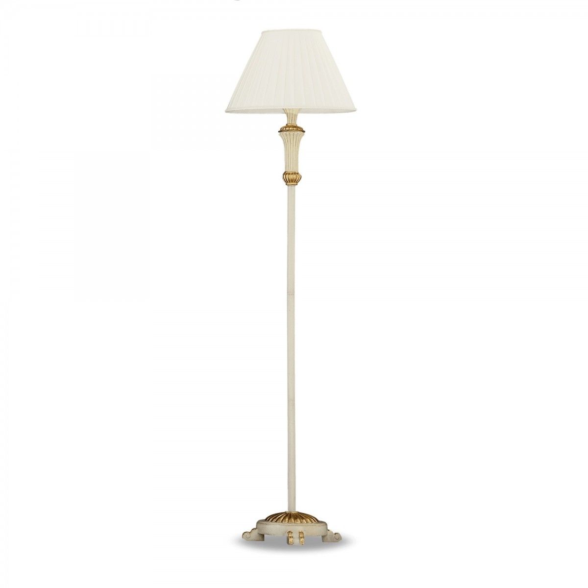 stojaca lampa Ideal lux FIRENZE 002880 - starožitná slonová kosť / zlatá