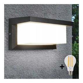 LED Vonkajšie nástenné svietidlo NEELY 1xE27/9W/230V 3000K IP54 antracit