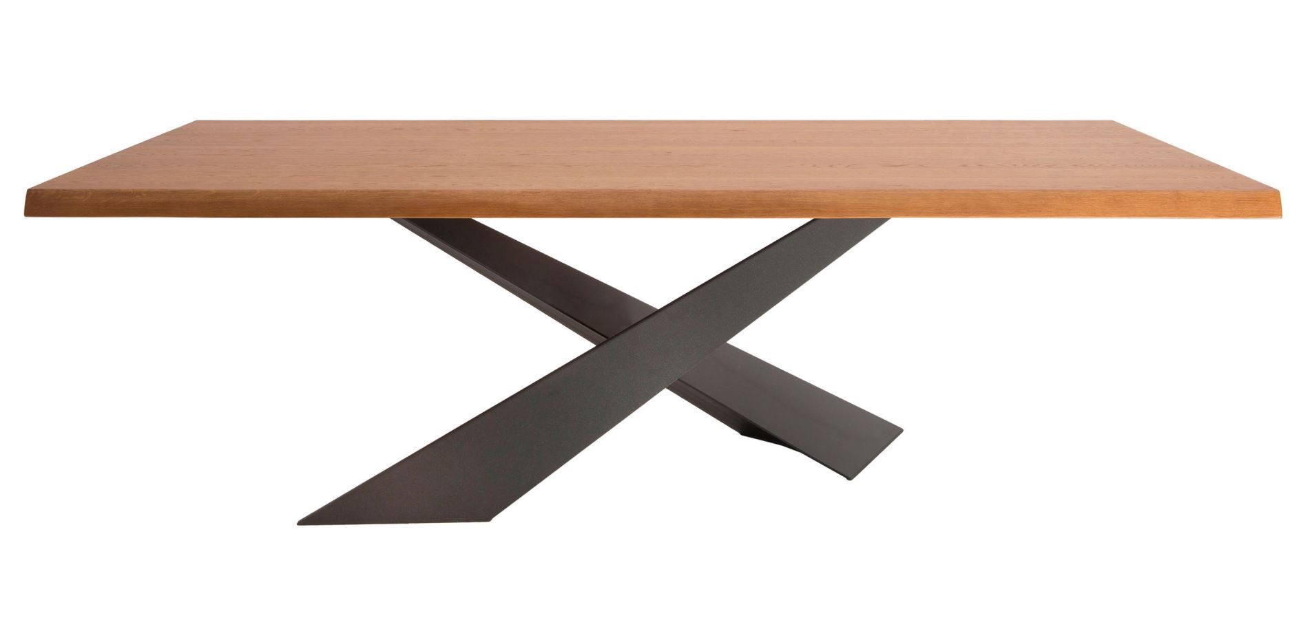 RIFLESSI - Stôl LIVING s drevenou doskou (50 mm)