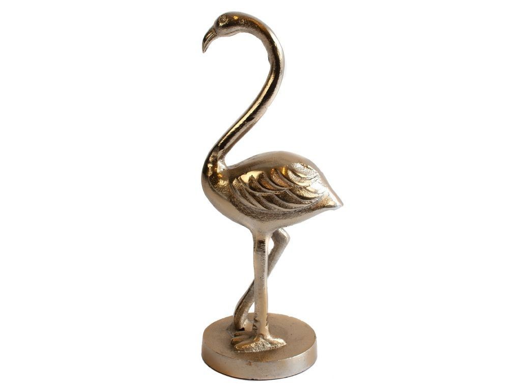 Dekorácie plameniak Flamingo bronzový - 14 * 11 * 32cm