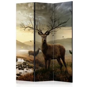 Artgeist Paraván - Deers by mountain stream [Room Dividers]