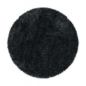 Ayyildiz koberce Kusový koberec Fluffy Shaggy 3500 anthrazit kruh - 80x80 (priemer) kruh cm