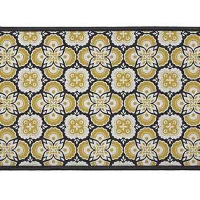 DomTextilu Moderný koberček 40 x 60 cm s prekrásnym kvetinovým dekórom v príjemných farbách 36775 Čierna