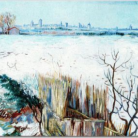 Reprodukcia Van Gogh - Snow Effect with Setting Sun - zs17804