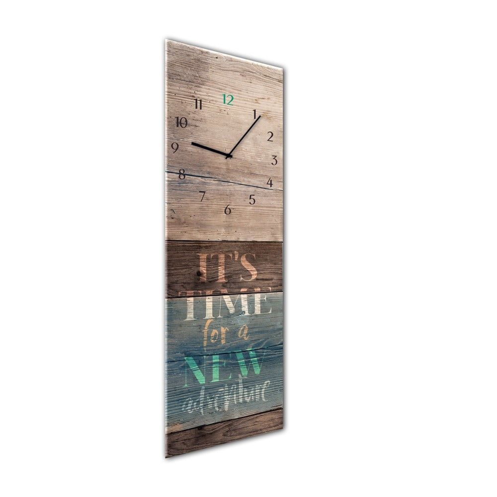 Nástenné hodiny Styler Glassclock Adventure, 20 × 60 cm