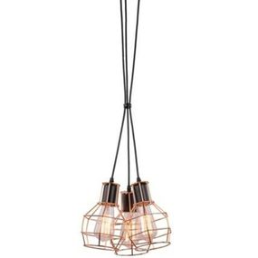 Závěsné svítidlo AZzardo Carron 3 copper AZ1660 E27 3x60W IP20 35cm měděné