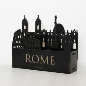 Drevený stojan na perá - Rím