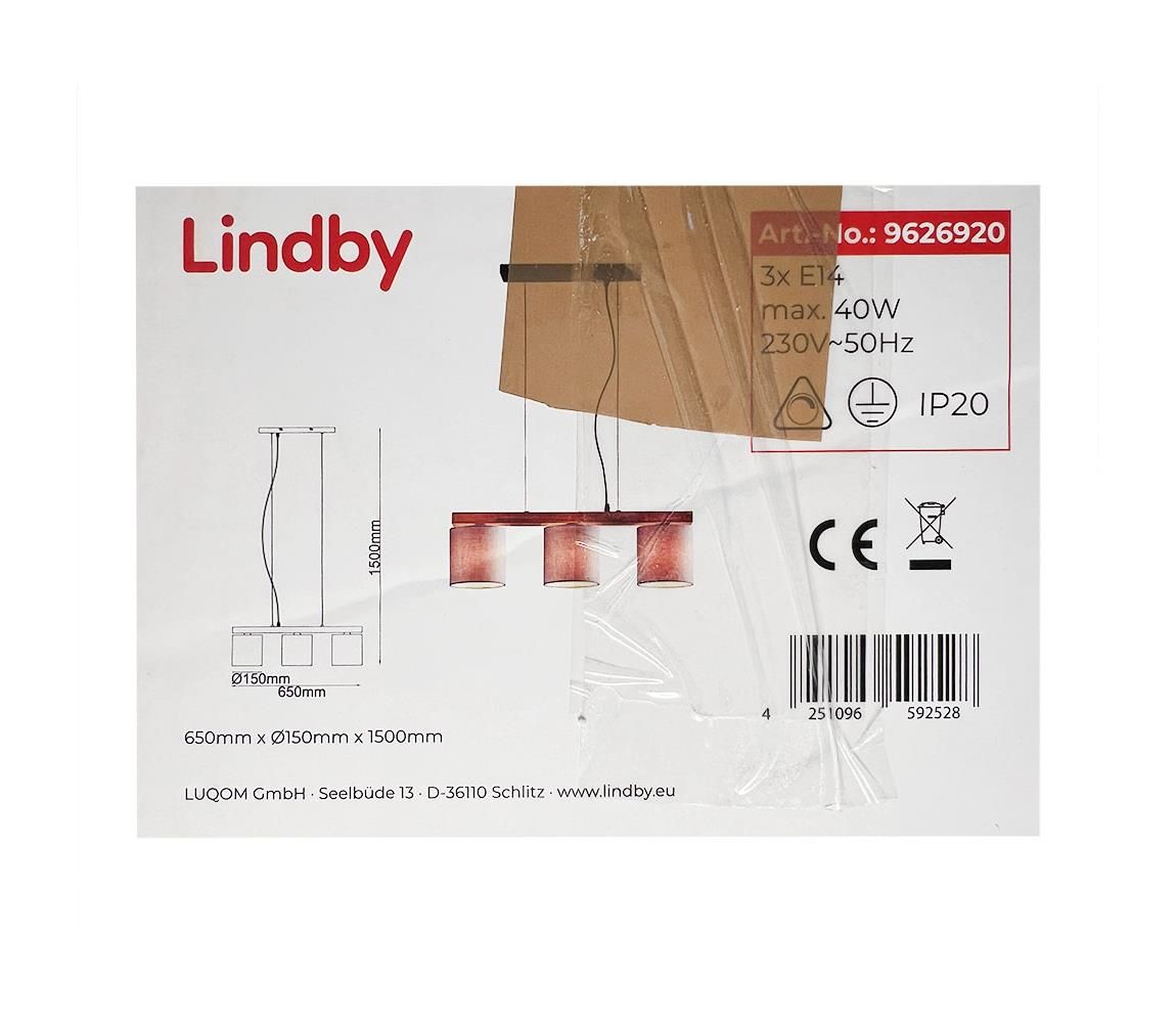 Lindby - Luster na lanku THALINE 3xE14/40W/230V