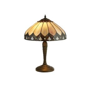 Searchlight EU6706-40 - Tiffany stolná lampa PEARL 2xE27/60W/230V