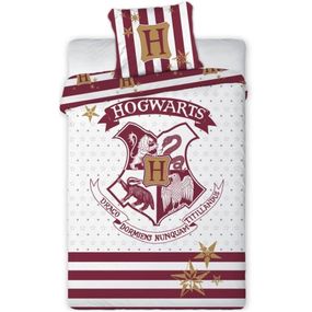 Faro · Bavlnené posteľné obliečky Harry Potter - motív erb Hogwarts - 100% bavlna - 70 x 90 cm + 140 x 200 cm