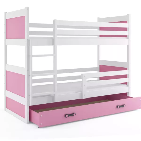 Poschodová detská posteľ RICO WHITE 80x190 cm
