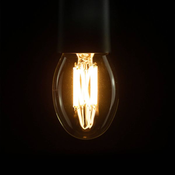 Segula SEGULA LED Mini Ellipse High Power E27 8W filament, sklo, kov, E27, 8W, Energialuokka: E, P: 12 cm
