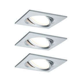 PAULMANN Vestavné svítidlo LED Nova Plus hranaté 3x6,8W hliník výklopné stmívatelné 936.80 P 93680