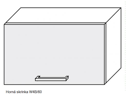 ArtExt Kuchynská linka Quantum Kuchyňa: Horná skrinka W4B/60 / (ŠxVxH) 60 x 36 x 30 - 32,5 cm