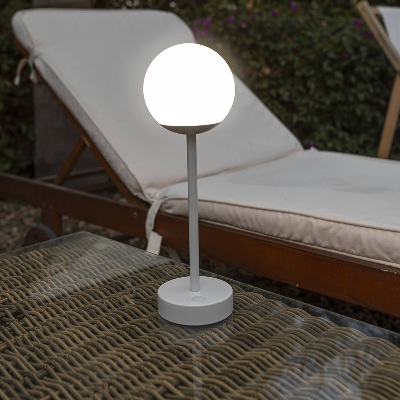 Newgarden Norai Slim stolová LED lampa, sivá, Obývacia izba / jedáleň, plast, 2W, K: 35cm