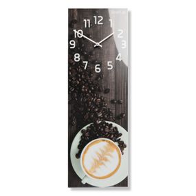 DomTextilu Dizajnové kuchynské hodiny so šálkou capuccina 57520