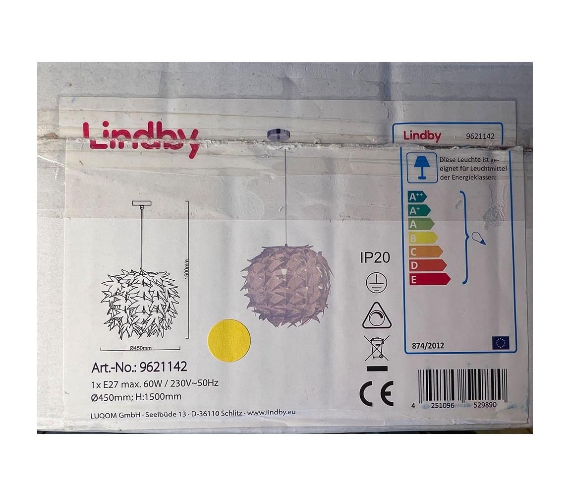 Lindby - Luster na lanku CORIN 1xE27/60W/230V