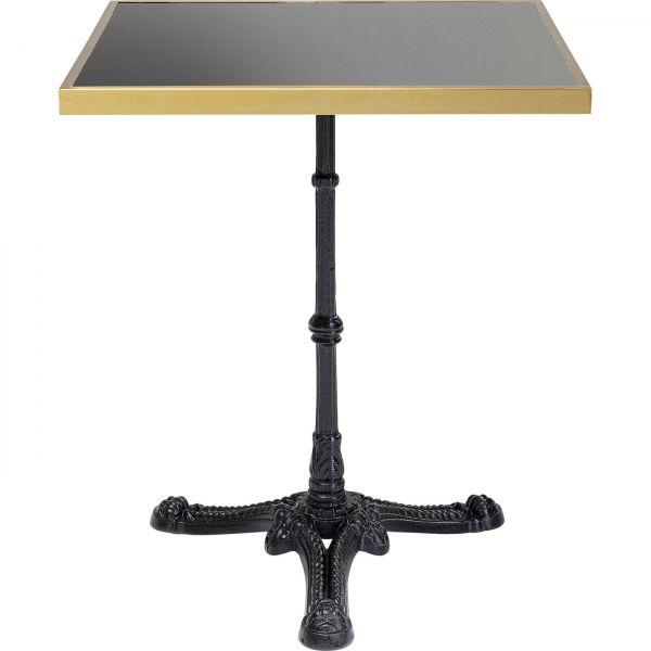 KARE Design Barový stůl Rim - čtvercový, černý, 57x57cm