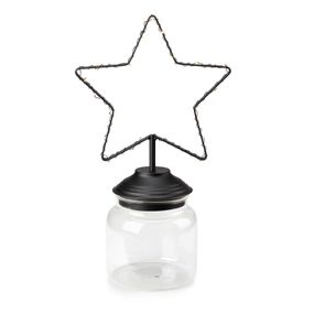 Markslöjd Dekoračná LED hviezda Sweetie batéria a časovač, sklo, kov, 0.03W, P: 20 cm, L: 10 cm, K: 35cm