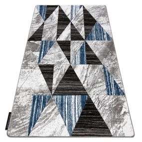 Kusový koberec ALTER Nano trojuholníky modrý