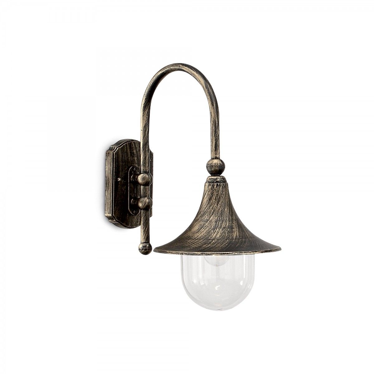 vonkajšie nástenné svietidlo lampa Ideal lux CIMA 024134 - čierno-zlatá