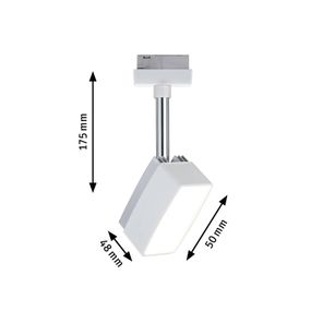 Paulmann URail Pedal LED bodové svetlo v bielej, Obývacia izba / jedáleň, kov, 5W, L: 5 cm, K: 17.5cm