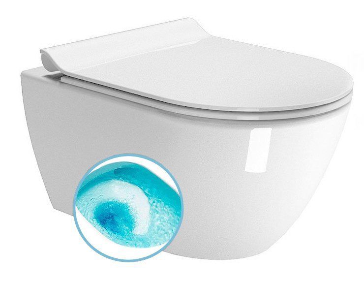 Pura 881511 WC závesné 55x36 cm, Swirlflush, ExtraGlaze