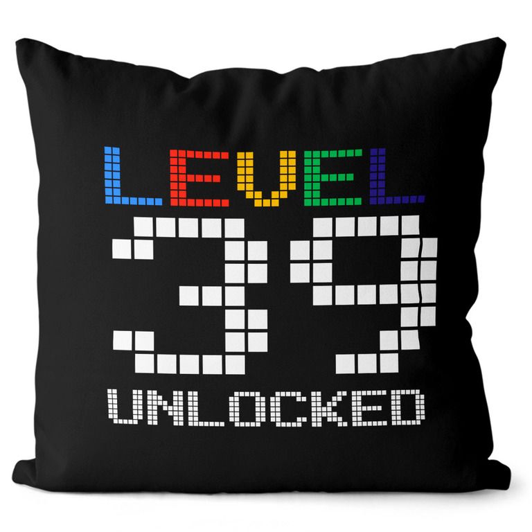 Vankúš Level unlocked (vek: 39, Velikost: 55 x 55 cm)