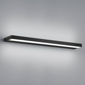 Helestra Slate nástenné LED, matná čierna 60 cm, Kúpeľňa, hliník, satinovaný akryl, 15W, L: 60 cm, K: 2.5cm