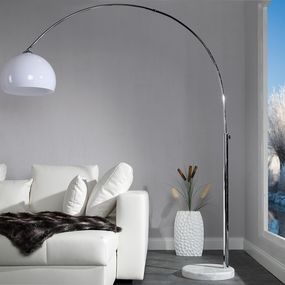 Estila Dizajnová moderná stojaca lampa Big Bow II biela 175-205cm