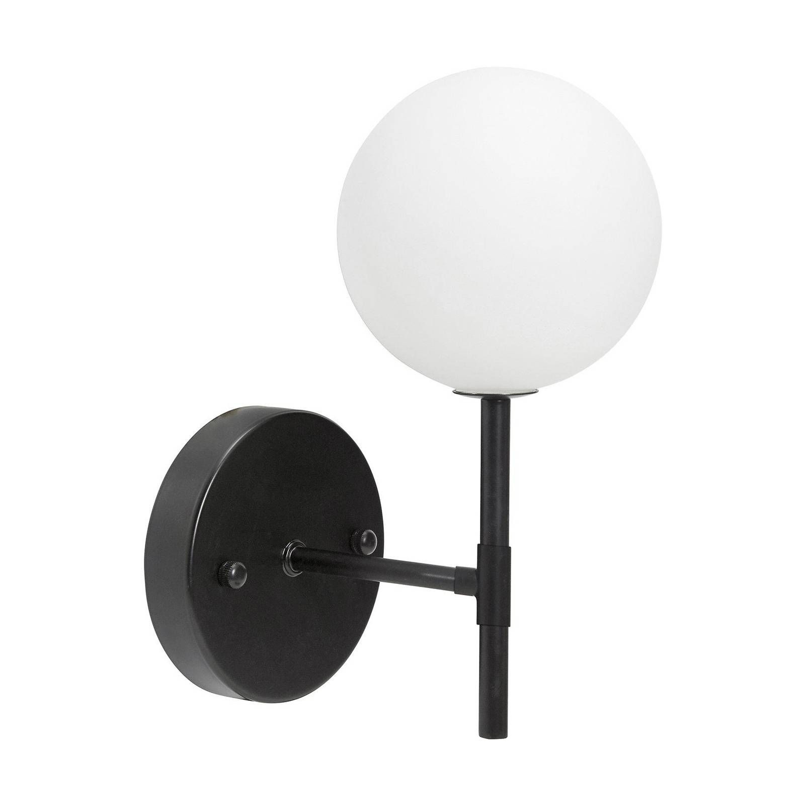 PR Home Sigma S násten. LED svetlo 1pl čierna/opál, Obývacia izba / jedáleň, kov, sklo, G9, 3.5W, L: 12 cm, K: 25cm