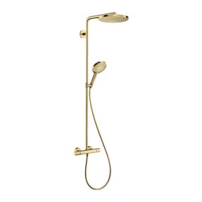 Hansgrohe Raindance Select S - Showerpipe 240 1jet PowderRain s termostatom, leštený vzhľad zlata 27633990