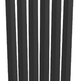 MEXEN - Omaha vykurovací rebrík/radiátor 1800 x 420 mm, 655 W, čierny W208-1800-420-00-70