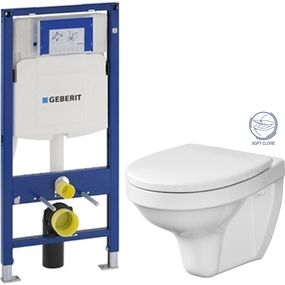 GEBERIT Duofix bez tlačidla + WC CERSANIT DELFI + SOFT SEDADLO 111.300.00.5 DE2