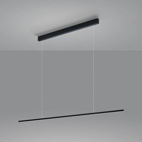 Helestra Loopy závesné LED svetlo akrylový difuzér, Obývacia izba / jedáleň, hliník, satinovaný akryl, 22W, P: 150 cm, L: 0.7 cm, K: 1.6cm
